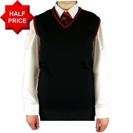Lord Grey Sleeveless Jumper with Red Trim, Lord Grey Academy