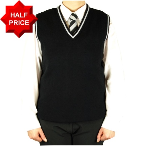 Lord Grey Sleeveless Jumper with Silver Trim, Lord Grey Academy