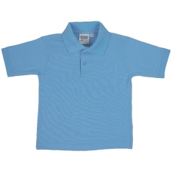 Childrens Sky Blue Polo Shirt, Polo Shirts, Steeple Claydon School