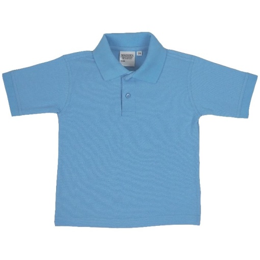 Childrens Sky Blue Polo Shirt, Polo Shirts, Steeple Claydon School