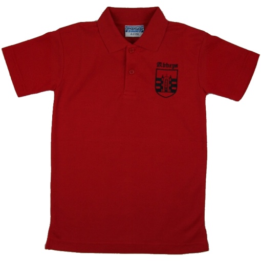 Abbeys Primary Red Polo Shirt, Abbeys Primary