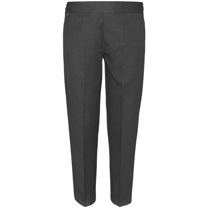 Slim Fit Pull Up Trousers Grey - Maisies Schoolwear