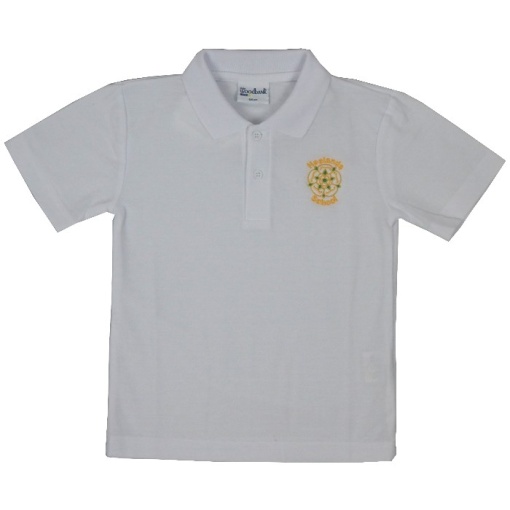 Heelands School White Polo Shirt, Heelands School