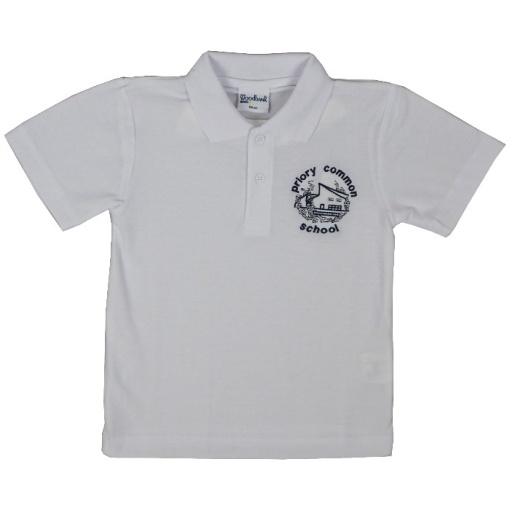 Priory Common White Polo Shirt, Priory Common First School