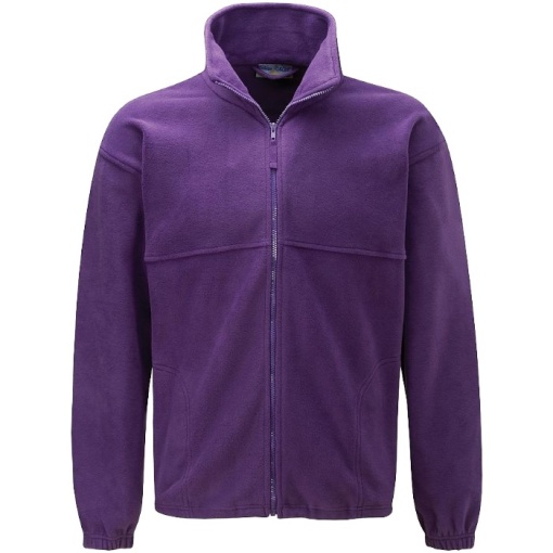 Purple Pola Fleece Jacket, Coats & Jackets