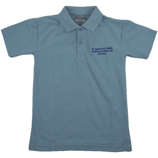 St Mary & St Giles Polo Shirt Blue, St Mary & St Giles C.E Primary