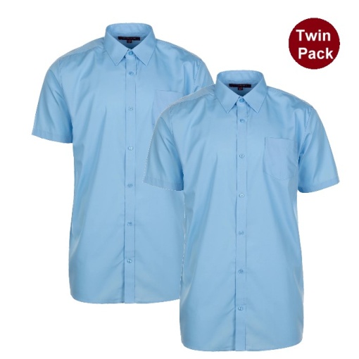Winterbottom's Short Sleeve Shirt Blue, Shirts, Denbigh, Oakgrove Secondary, Oxley Park Academy