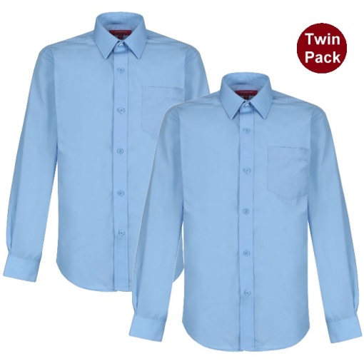 Winterbottom's Long Sleeve Shirt Blue, Shirts, Denbigh, Oakgrove Secondary, Oxley Park Academy