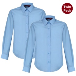 interbottom's Long Sleeve Shirt Blue, Blouses, Denbigh, Oakgrove Secondary, Oxley Park Academy