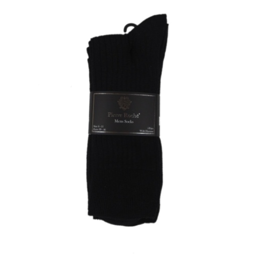 Mens Classic Ribbed Socks Black, Socks