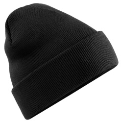 Cuffed Beanie Hat Black, Headwear