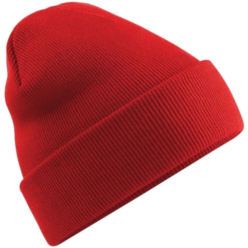 Cuffed Beanie Hat Red, Headwear