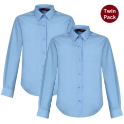 Winterbottom's Long Sleeve Blouse Blue, Blouses, St Monicas Catholic Primary, High Ash C.E. Primary, Denbigh, Oakgrove Secondary, Oxley Park Academy, Portfields Primary