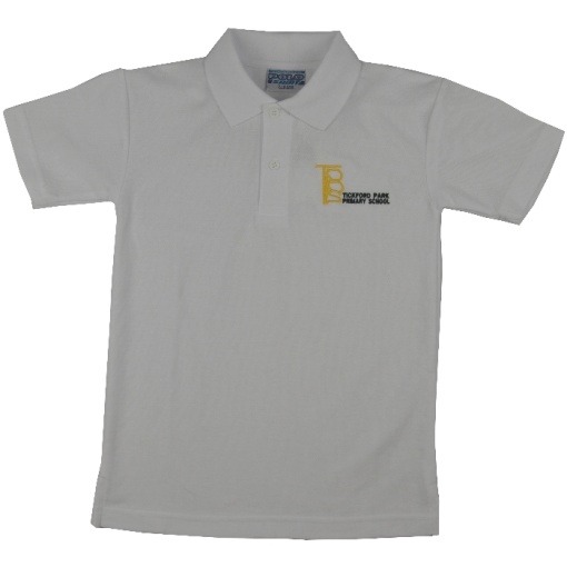 Tickford Park Primary Polo Shirt White, Tickford Park Primary