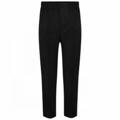 S.O Full Elastic Pull Up Trousers Black