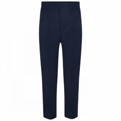 S.O Full Elastic Pull Up Trousers Navy