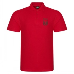 Abbeys Primary Red Polo Shirt