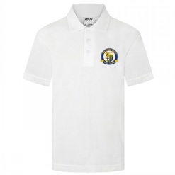 Slated Row School Polo White