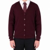 Maroon Knitted Cardigan