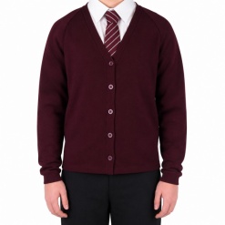 Maroon Knitted Cardigan
