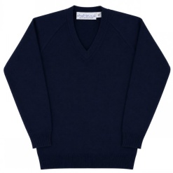 School Kit V-neck Jumper Navy